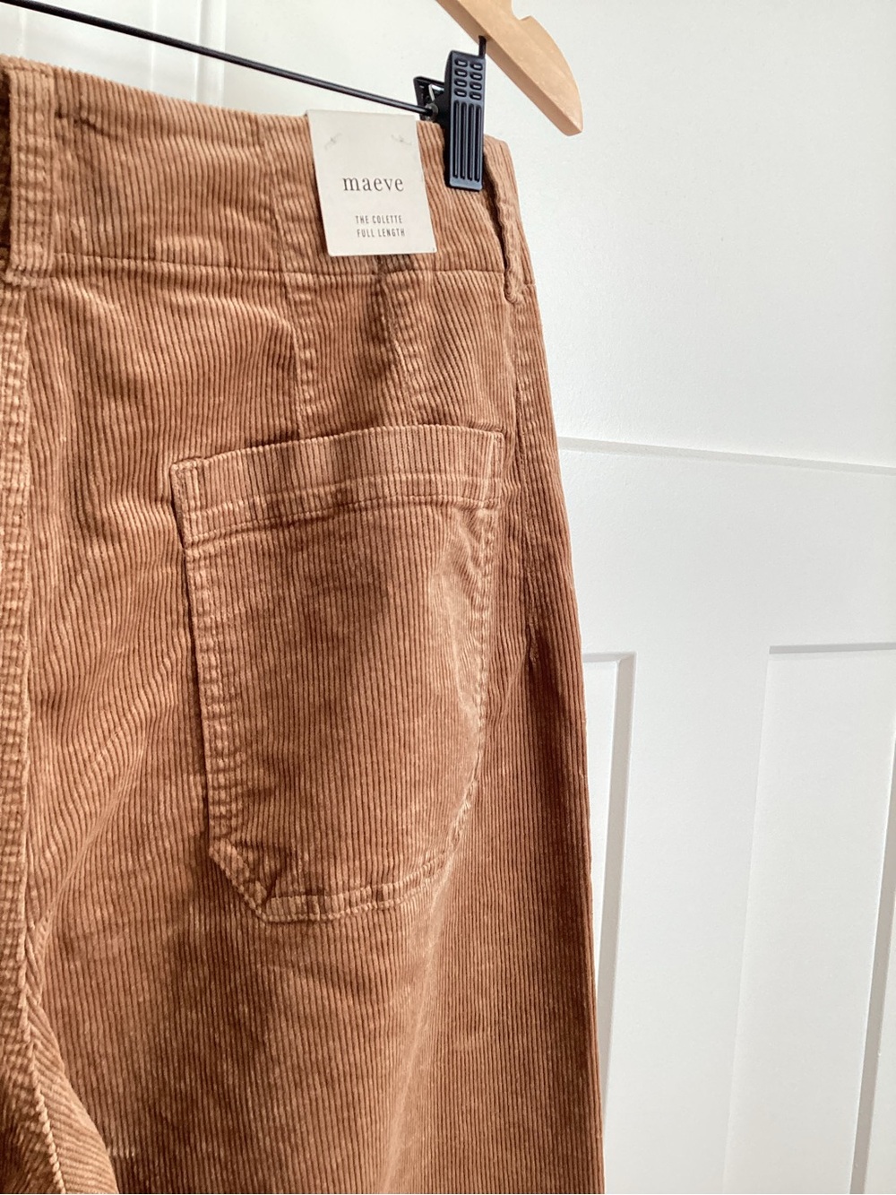 Anthropologie Colette Pants Maeve Wide Leg Full Length Corduroy New 31 Camel - Picture 7 of 10